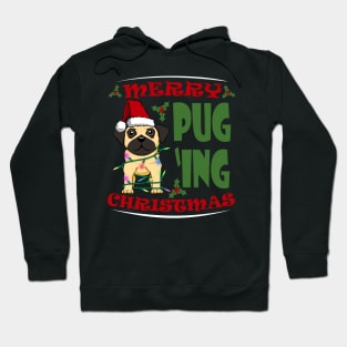 Merry Puging Christmas Cute Pug Dog Hoodie